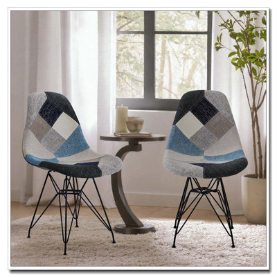 Patchwork Accent Chair Dining Armchair
