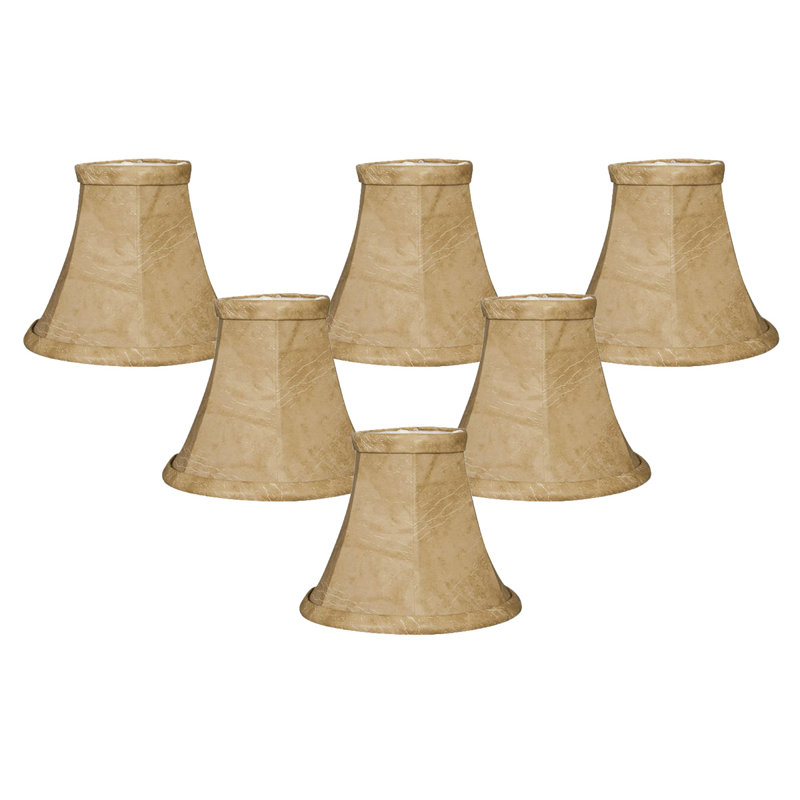 abat-jour de style candélabre en similicuir H 4,25 po (attache) brun