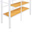 Lit mezzanine simple en métal avec tablette supérieure et échelle de rangement latérale-1276042317
