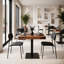 Café Dining Table, Metal Leg