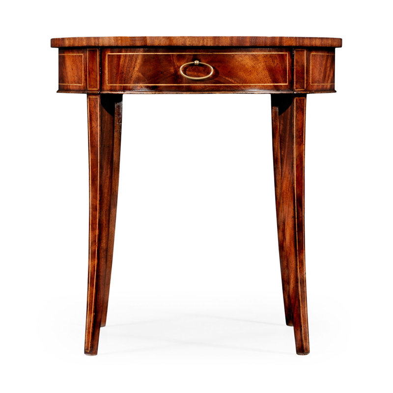 Solid Wood End Table with Storage