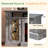 Farmhouse 70" Heavy Fireplace TV Stand with 33" Electric Fireplace & Diamond Door,Gray-501286708