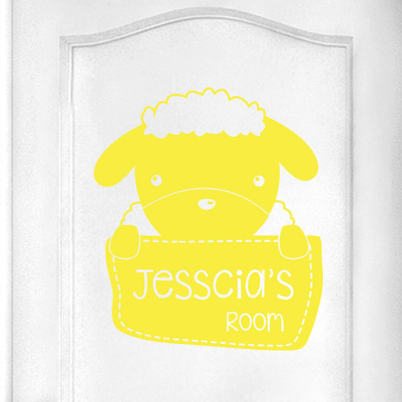 Animals Wall Decal, Bright Yellow