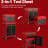 5 Rolling Metal Tool Cabinet With Detachable Box - Rust Coating & Convenient Handles For Workshop Red Storage Liner Locking Garage