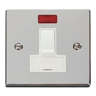 Polished Chrome 13A Fused Connection Unit Switched With Neon