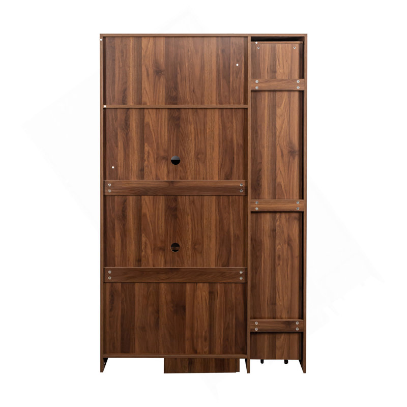 Armoire de cuisine avec tablettes coulissantes multifonctionnelles - Armoire de rangement de ferme avec 4 portes, organisateur de garde-manger pour la cuisine et la salle à manger