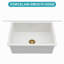 27" Undermount Single Bowl Ceramic Kitchen Sink - Dual Mount Ceramic Rectangular Deep Single Bowl Sink Basin
