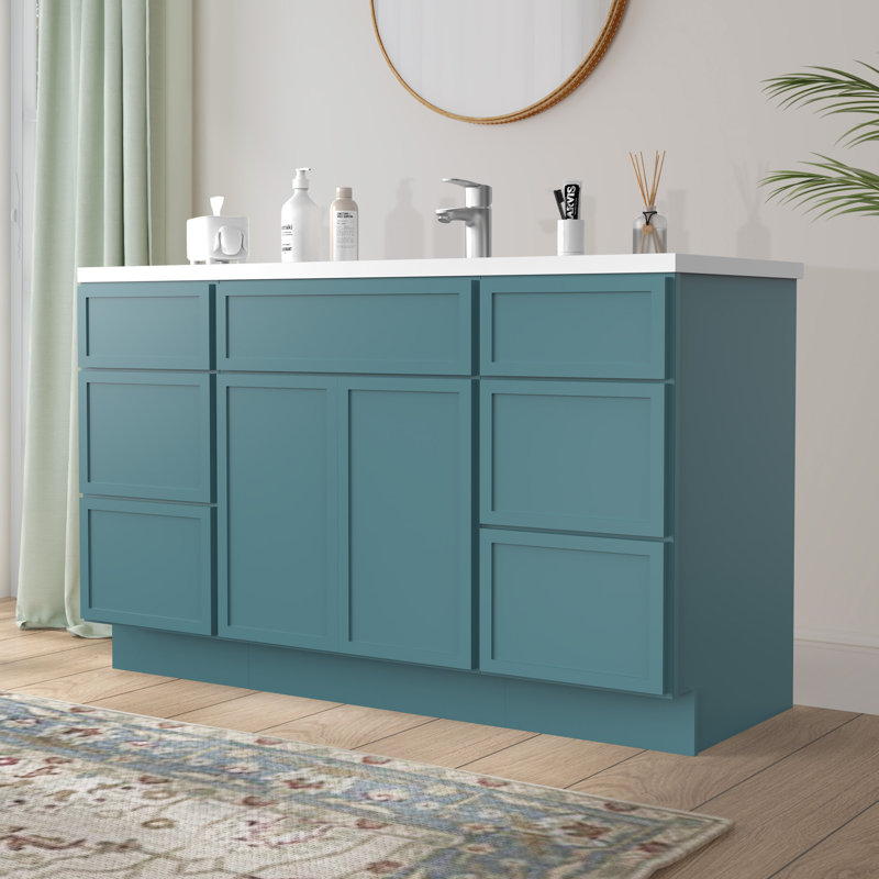 54'' Single Bathroom Vanity Base Only, Teal