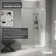Levity 59.63" x 74" Double Sliding Shower Door with Blade Handles with CleanCoat® Technology