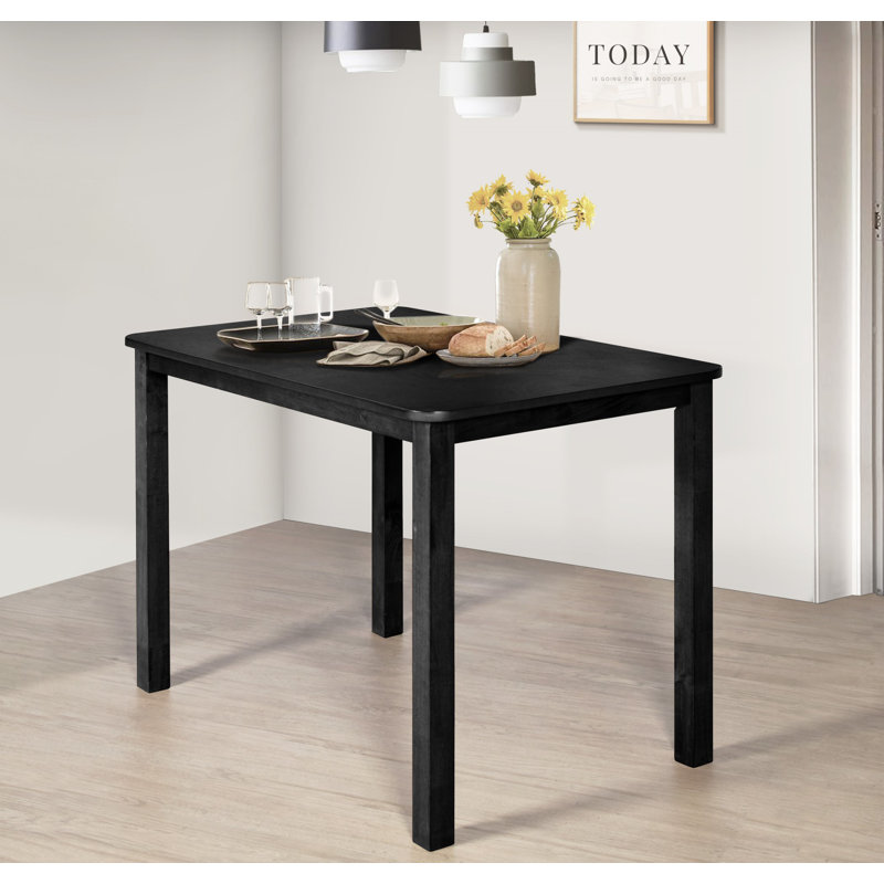 Ensemble de salle à manger rectangulaire L 43,3 po x l 27,6 po Demareo, Noir