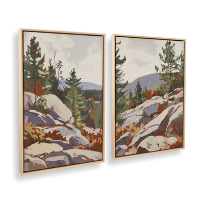 «Rocky Mountain View», ensemble de 2, reproduction sur toile
