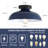 1-Light Industrial Semi Flush Mount Ceiling Light-503674477