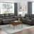 Plush Modern Design Living Room Reclining Sofa With Microfiber Upholstery And Solid Wood Frame For Comfortable Seating-773683428