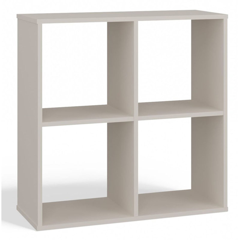 75cm H Standard Bookcase, (2 Shelves) 75cmH x 74cmW x 30cmD, Cashmere