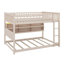 Full XL Over Queen Bunk Bed With Integrated Shelving, Customizable Lights And Ventilated Panel-1160072004-1160072005
