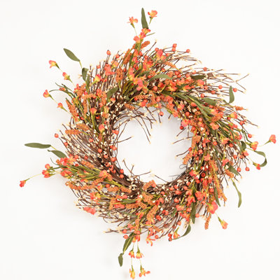 24" Handcrafted Twig Thanksgiving Wreath