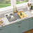 33 Inch Drop In Workstation Granite Composite Kitchen Sink Quartz Single Bowl Sinks with Waterfall Kitchen Faucet-122994067-122994068