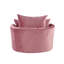 Fauteuil d'appoint en velours avec pivot Zunyas-781044265