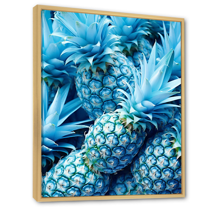 «Juice Pineapple Bliss V», reproduction sur toile, H 44 po x l 34 po x P 1,5 po, Cadre naturel flottant