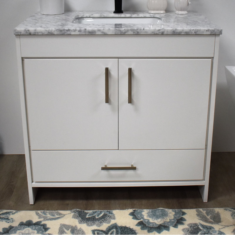 Ensemble de meuble-lavabo simple 36 po Annily, Blanc