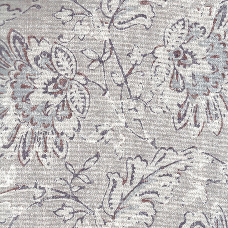 Neena Upholstered Parsons Dining Chairs, Linen Artistic Floral Print/Gray Washed