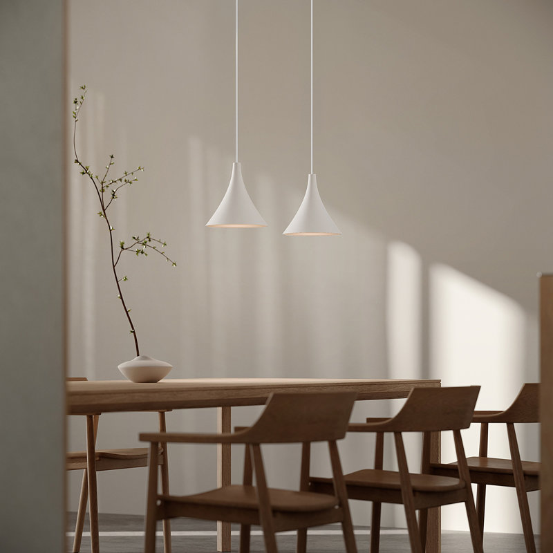 Gota Pendant Light, Snow, White, 20" H x 9.84" W x 9.84" D