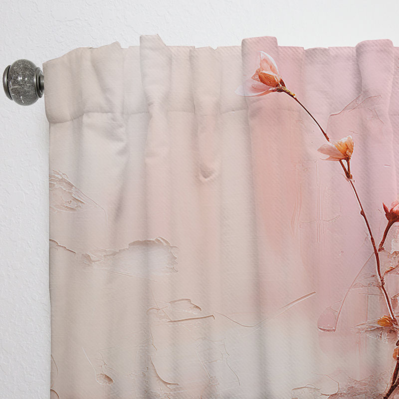 Dev Devil Cherry Tree Blossoms I - Rideau moderne - Velours obscurcissant - 1 panneau, L 52 po x L 108 po
