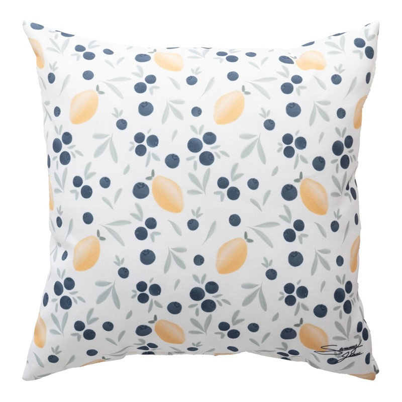 Manual Woodworkers & Weavers Lemon Climaweave Pillow 18 x 18 Inch Indoor Outdoor Decorative Accent Pillow