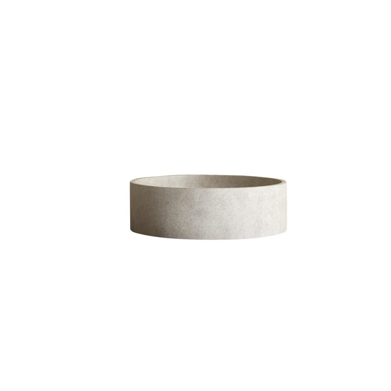 Gina Round Black Terrazzo Bathroom Sink, Gray