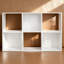Bibliothèque de rangement empilable à 6 cubes, étagère cubique moderne pour l'organisation et la présentation de placards de bureau à domicile-1544442976-1544442991