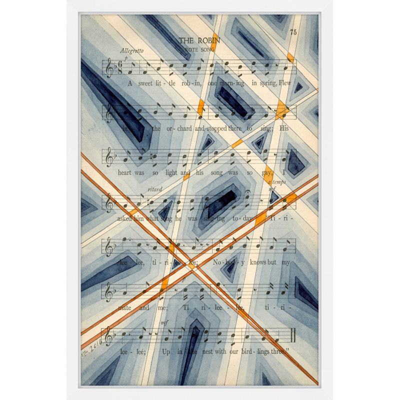 « the robin' » par nikki galapon, reproduction d’art encadrée, H 18 po x l 12 po x P 1,5 po