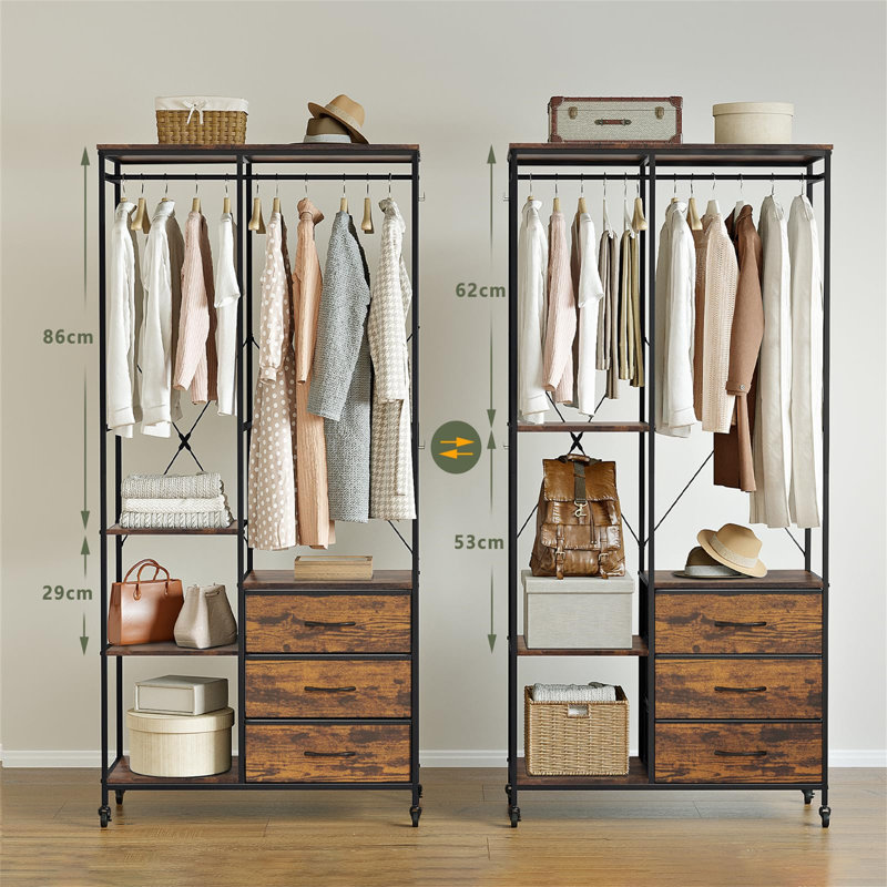 84cm Rolling Clothing Rack