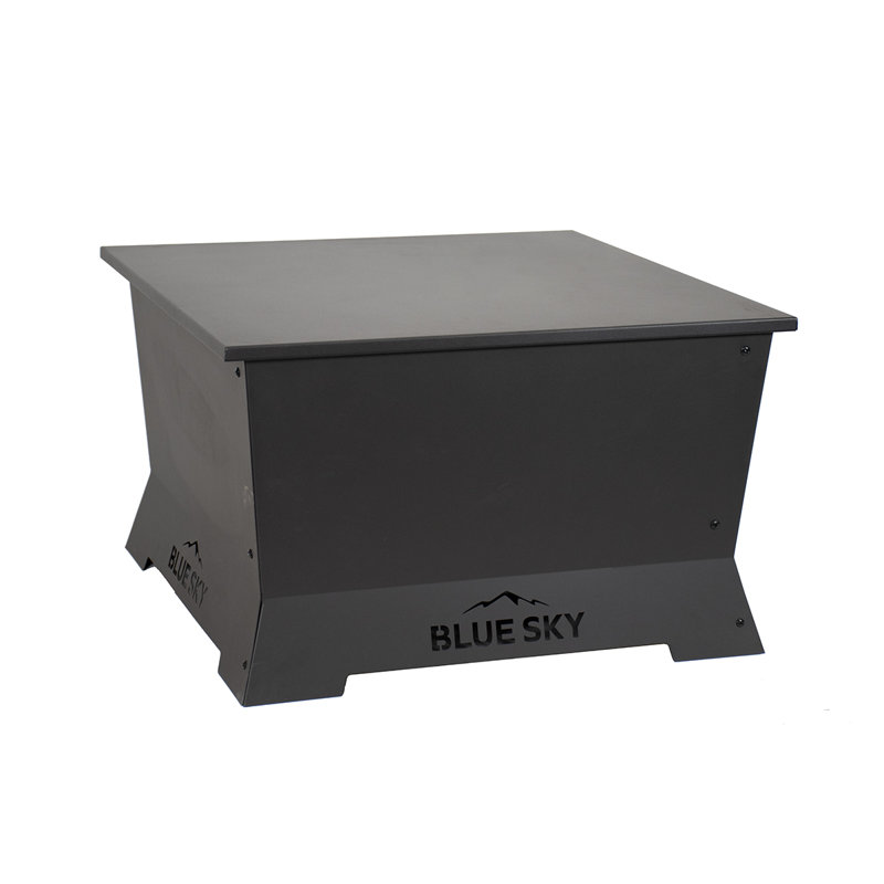 Black Steel 30" Square Fire Pit Lid