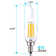 7 Watt B11 LED Dimmable Light Bulb Base