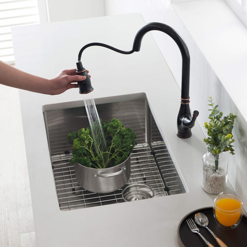 26'' Stainless Steel Undermount Single Bowl Kitchen Sink