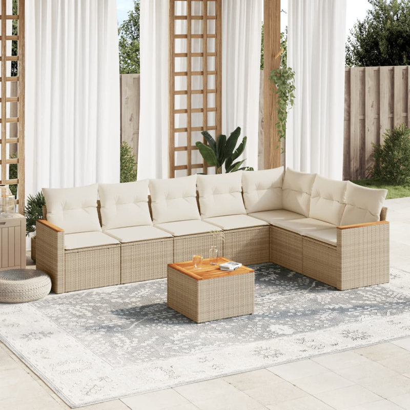 Ensemble de canapé de jardin Vidaxl beige