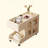 Ovie Exquisite End Table with Wheels