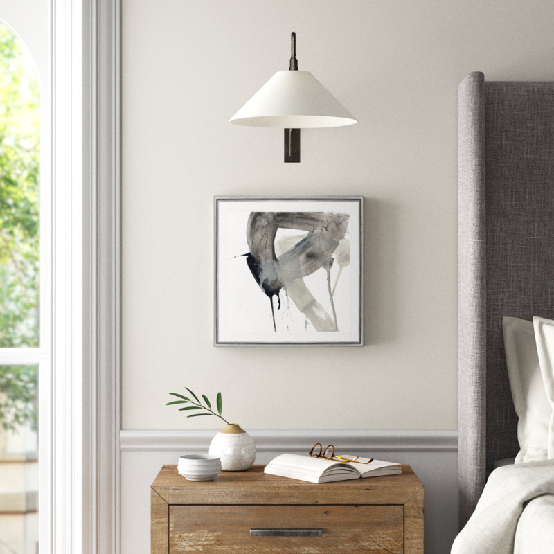 Swath I - Wrapped Canvas Print, Silver Framed, 17.5" H x 17.5" W x 1.5" D