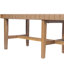 Élégant banc de chambre en bois d'acacia avec siège en similicuir