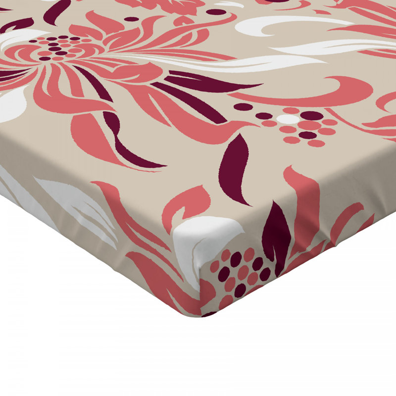 Microfiber Floral Fitted Sheet, Full Fitted Sheet