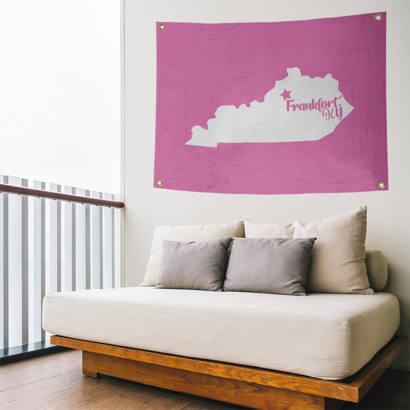 Tapisserie murale frankfort kentucky, H 59 po x l 80 po, Rose