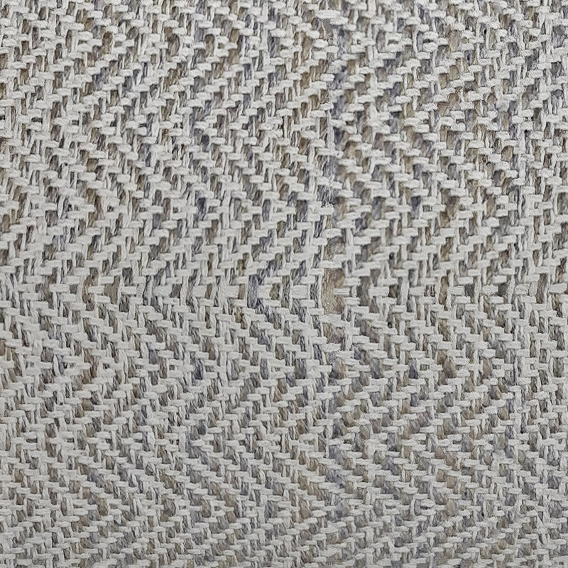Pouf carré en coton 20 po Nate, Mélange de coton gris et gris