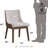 Hakon Upholstered Side Chair in White and Brown