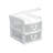 Gracious Living Mini 2 Drawer Desktop Organizer With Flip Top, White (4 Pack)