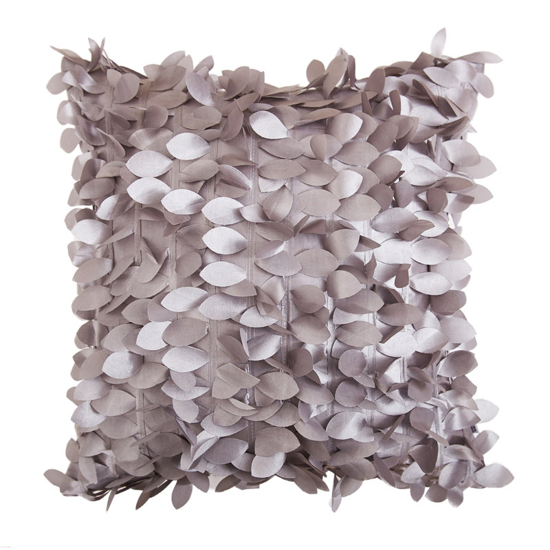 Floral Throw Pillow, Pillow Cover Only - No Insert, Gray, 20" x 20"