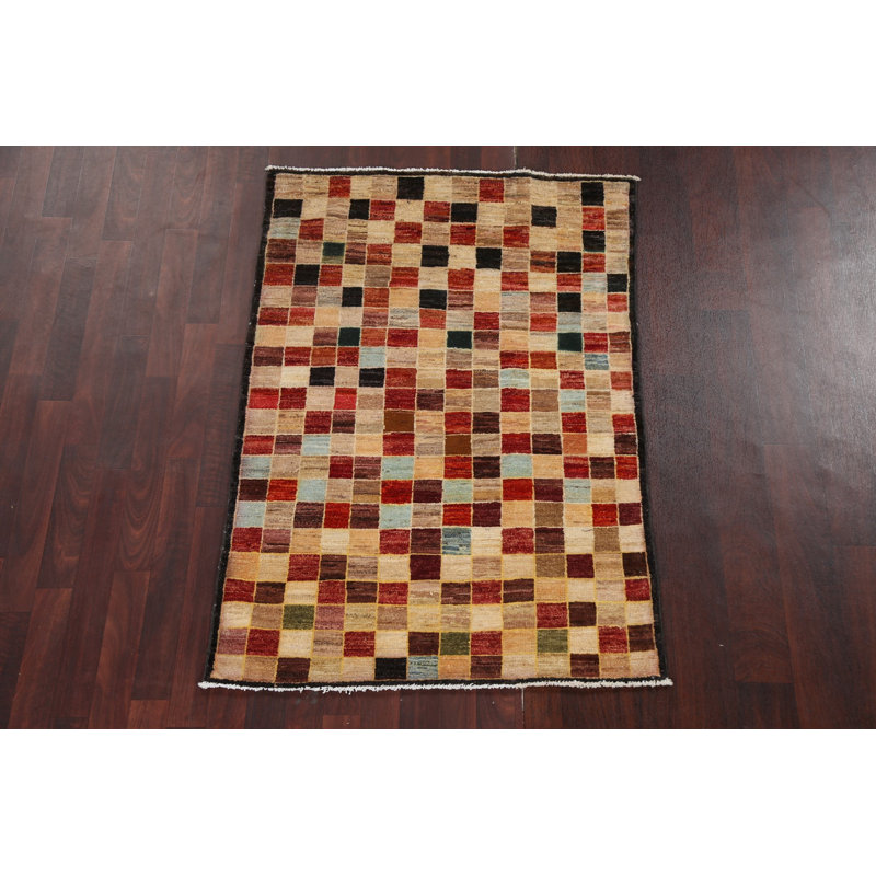 Tapis à carreaux Gabbeh Kashkoli