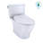 TOTO® Nexus® Two-Piece Elongated 1.28 GPF Universal Height Toilet with CEFIONTECT and SS234 SoftClose Seat, WASHLET+ Ready, Cotton White