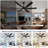 64" Modern Industrial Ceiling Fan With Light, 6 Abs Blades, Quiet Dc Motor, Perfect For Indoor/outdoor Use In Patio, Gazebo, Garage-51754822-51754823