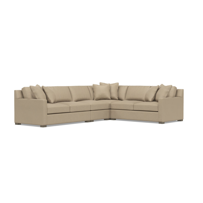 Kelsey Sectional, Beige/Tan Polyester