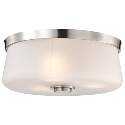 Burov - Plafonnier encastré 3 lumières - Verre blanc gravé